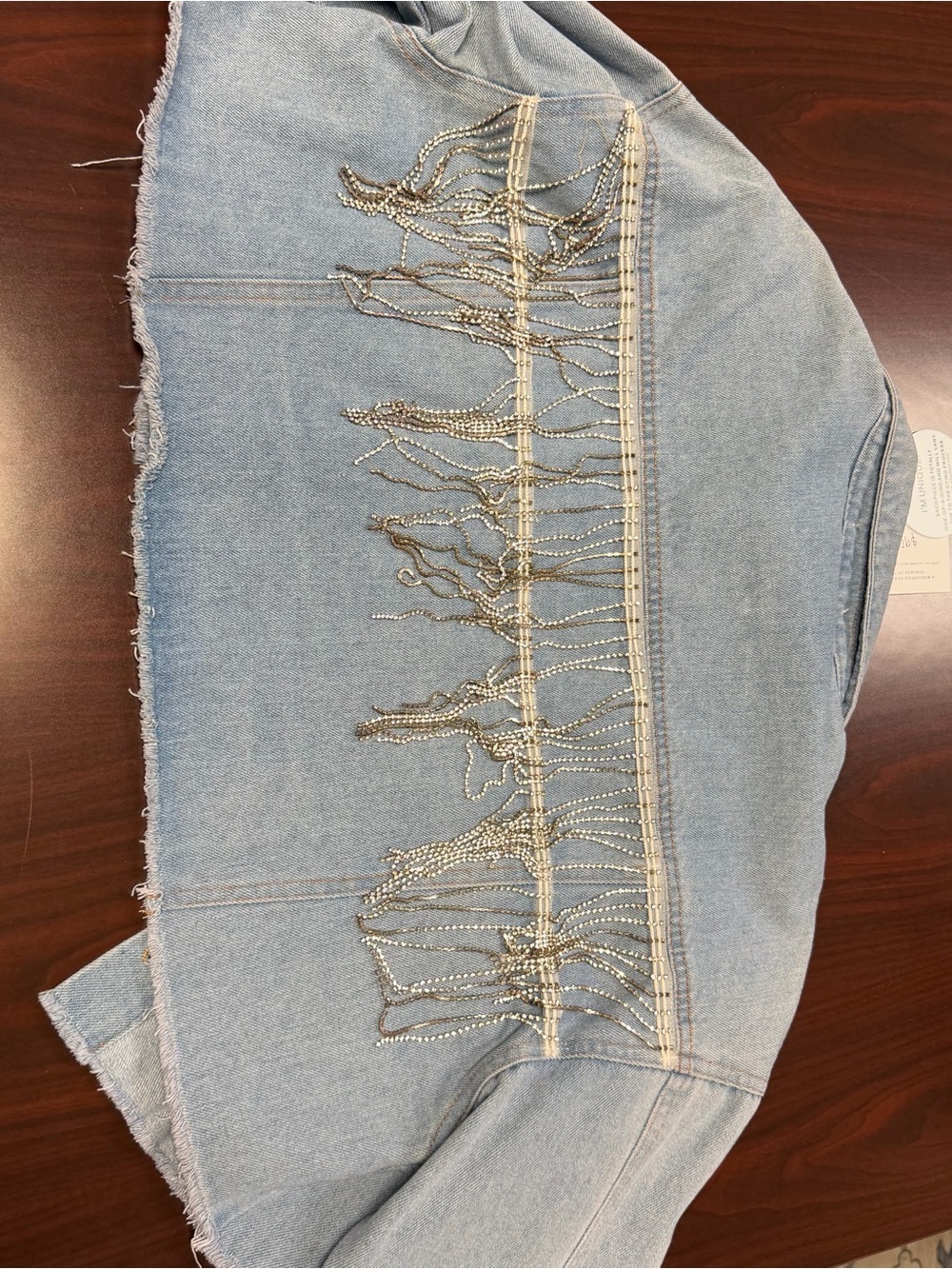 Light Blue Cropped Denim Jacket - Women